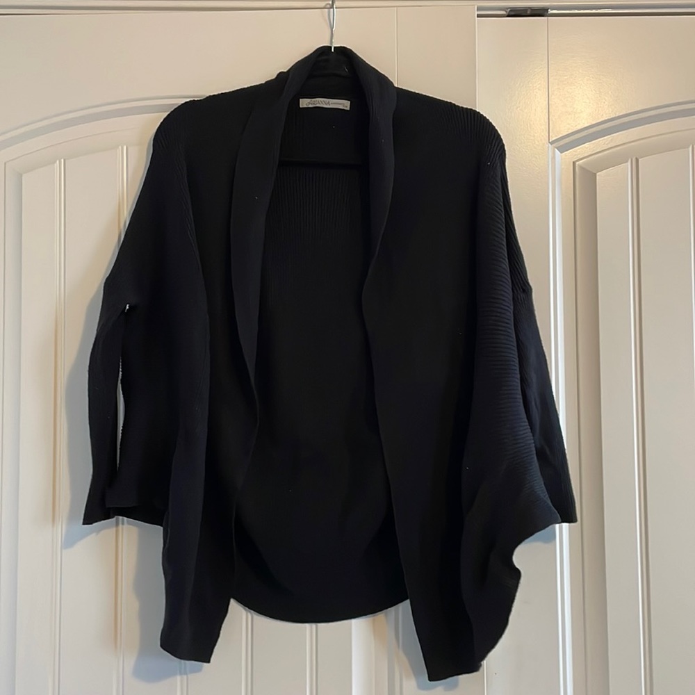Ariana black open front cardigan size S/M